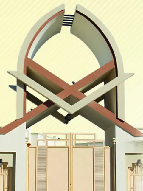 دروازهی کمانی مجتمع دینی صدرالاسلام بندرخمیر
